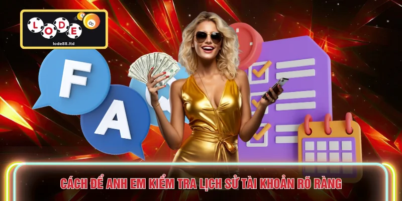 Cách để anh em kiểm tra lịch sử tài khoản rõ ràng