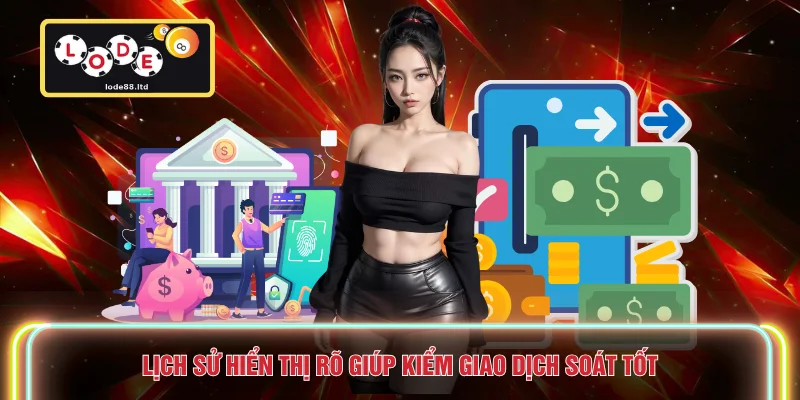 Lịch sử hiển thị rõ giúp kiểm giao dịch soát tốt